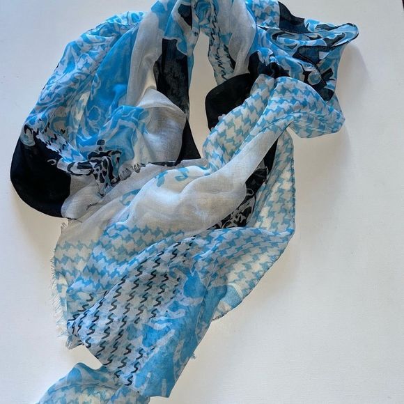 Pashmina - Houndstooth Print by: Charming Charlie - Bid Now = Disc.Shipping 👍 - Picture 6 of 8